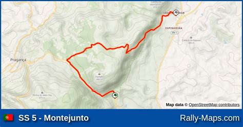 SS 5 Montejunto Stage Map Rallye De Portugal Vinho Do Porto 1980