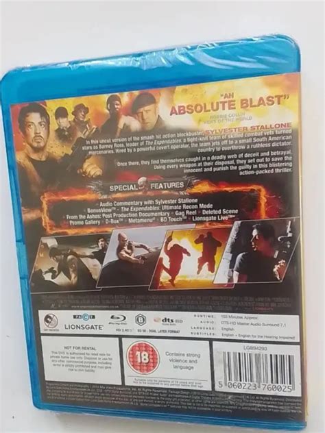 Expendables Blu Ray Sylvester Stallone Jason Statham Jet Li Bruce