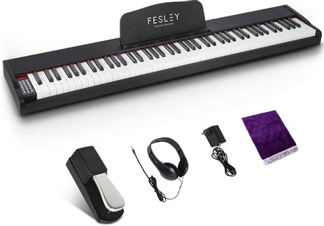 Amazon Fesley 88 Key Keyboard Piano With Semi Weighted Keys Full