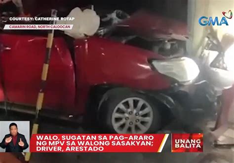 Walo Sugatan Sa Pag Araro Ng Mpv Sa Sasakyan Mula Qc Hanggang