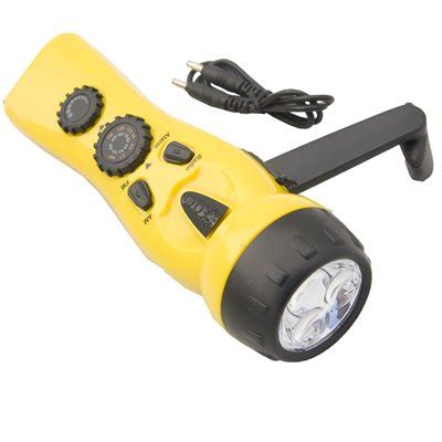 Emergency Zone 4-in-1 Emergency Flashlight, Dynamo AM/FM Radio ...