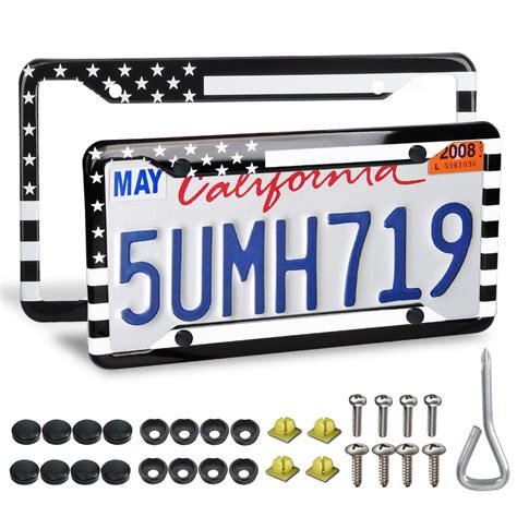 Aluminum American Flag License Plate Frame - yotatvshop