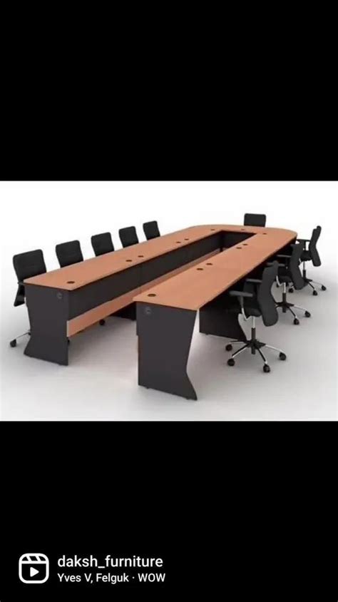 Wooden 6 Seater Modular Office Conference Table Without Storage At Rs