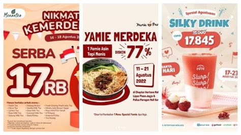 Promo Spesial Hut Ke Ri Menantea Serba Rp Ribu Yamie Panda