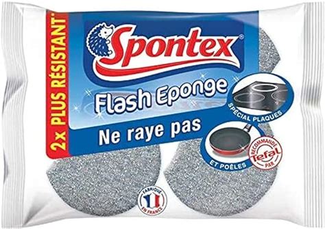 SPONTEX Flash Eponge 2 éponges non rayantes spéciales plaques et