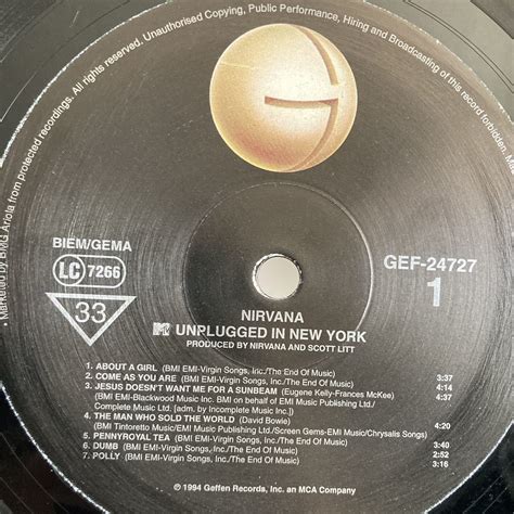 Eu Nirvana Mtv Unplugged In New York Lp