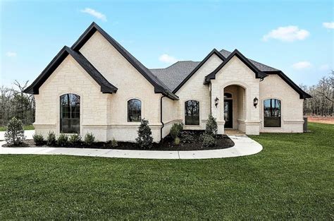 Black And White Exterior Custom Home By Doug Parr Custom Homes Brick