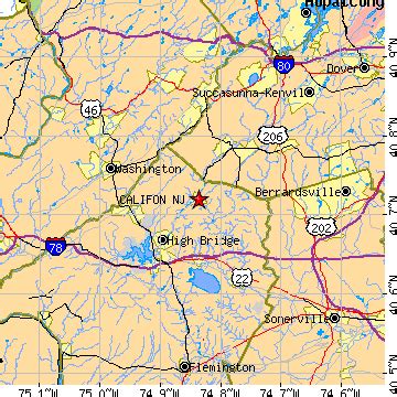 Califon, New Jersey (NJ) ~ population data, races, housing & economy