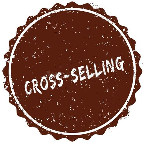 Sello De Goma Del Grunge Con La Venta En Cross Sell Del Texto Escrita