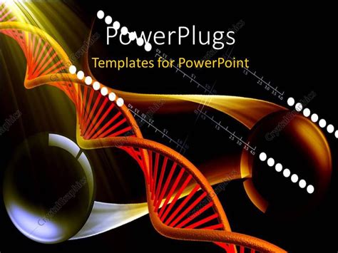 Powerpoint Template A Dna Structure With Blackish Background 9706