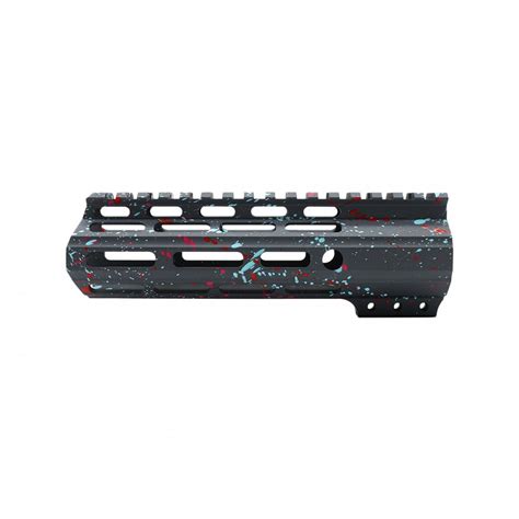 Ar15 Custom Cerakote Sniper Grey Splatter Mlok Handguard