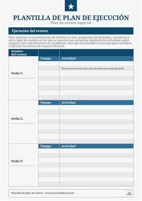 Crea Un Plan De Organizaci N De Eventos Gratis