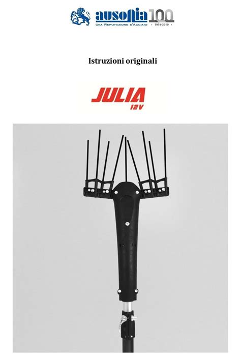 AUSONIA JULIA 12V ORIGINAL INSTRUCTIONS MANUAL Pdf Download | ManualsLib