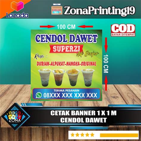 BANNER SPANDUK CENDOL DAWET 1 X 1 M CETAK Lazada Indonesia