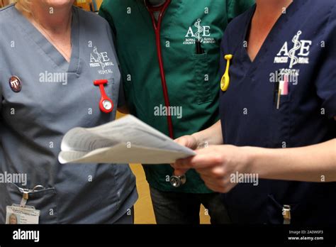 General Views Of Hospital Staff Going About Their Work At The Royal Sussex County Hospital In