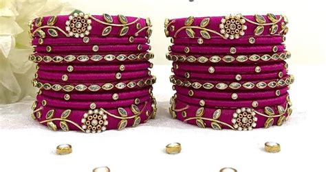 Silk Thread Bridal Bangles Etsy