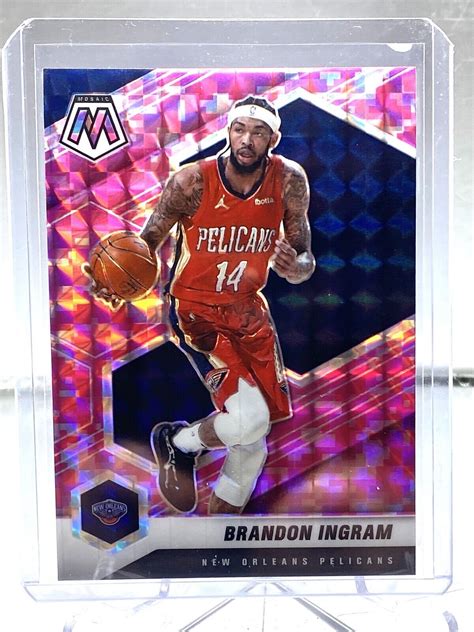 Brandon Ingram 2020 21 2021 Panini Mosaic Pink Camo Mosaic Prizm