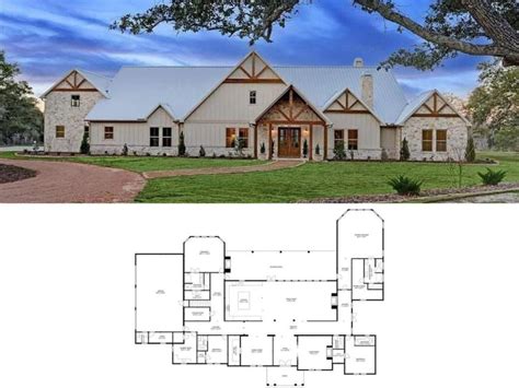 Single Story 6 Bedroom Modern Barn Home With Outdoor Living Floor Plan