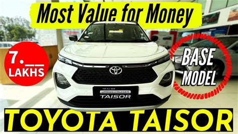 Toyota Taisor 2024 Base Model E MT Features And Price India Guide