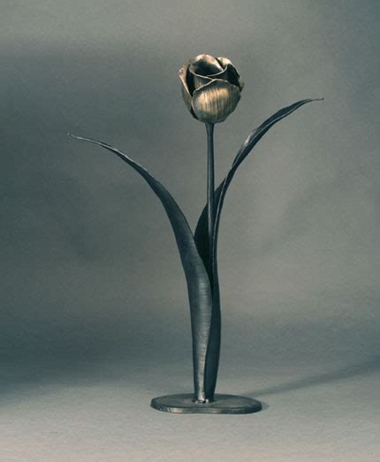 Tulip Sculpture Jeff Fetty Designs Hand Forged Flowers