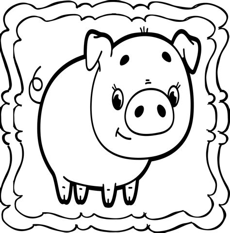 Pig Coloring Book Easy And Fun Pigs Coloring Book For Kids Made By