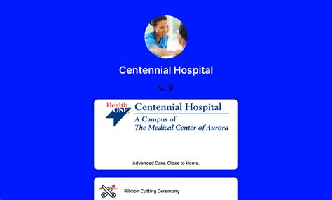Centennial Hospitals Flowpage