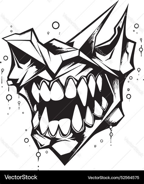 Monstrous maws sinister jaw design eerie jaws Vector Image