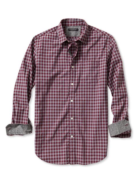 Slim Fit Soft Wash Gingham Shirt Banana Republic