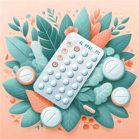 Birth Control Pills Vector Illustration Premium Ai Generated Vector