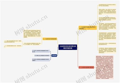 企业在拆迁补偿中要注意哪些关键问题思维导图编号p8785542 Treemind树图