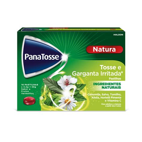 Pastilha Para Rouquidão E Tosse - PanaTosse Natura Pastilhas para a tosse e garganta irritada, Caixa ...