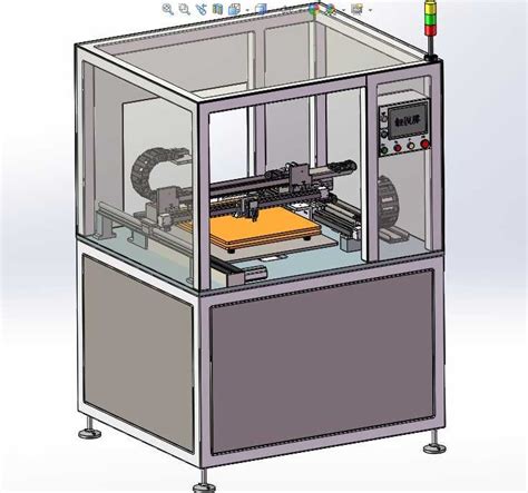 三轴伺服分选送料机3d模型下载三维模型solidworks模型 制造云 产品模型