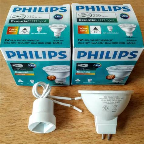 Jual Lampu Halogen Led Philips Mr16 3w 220v Warm White 3000k Kuning