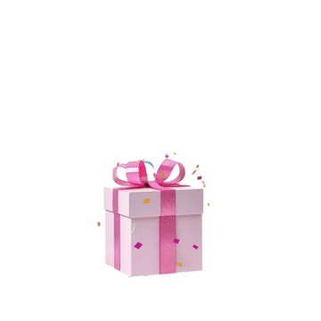 Surprise Gift Box Falling Confetti Gift Magic Package Png