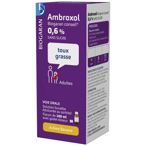 Ambroxol Biogaran 06 100ml Toux Grasse Pharmacie En Ligne Illicopharma