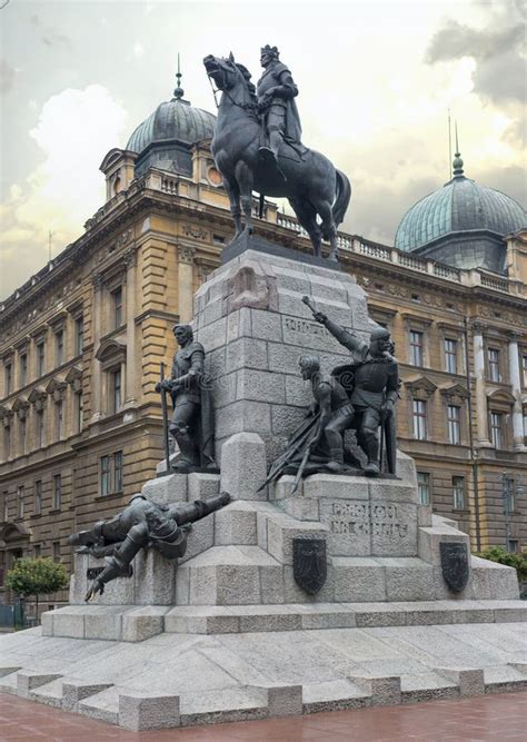 Grunwald Monument In Matejki Square Krakow Poland Editorial Photo