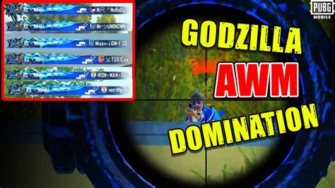 New Godzilla AWM On Action Sniper Domination PUBG Mobile YouTube