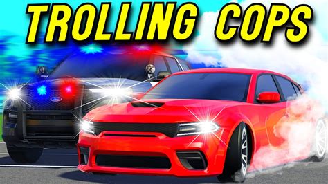 Roblox Roleplay Trolling Cops With 1000hp Drift Hellcat Youtube