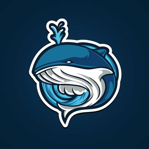 Premium Vector Whale E Sport Mascot Logo