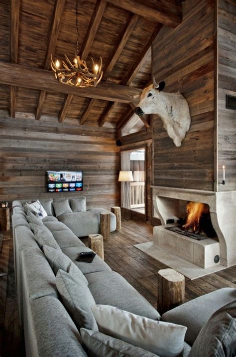 Comfy And Natural Chalet Living Room Designs Interior God