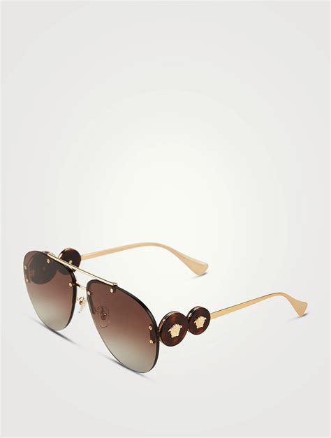 Versace Double Medusa Aviator Sunglasses Holt Renfrew