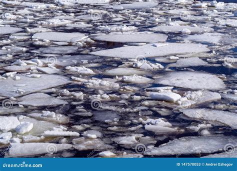 Abstract Background Of Drifting Ice On Water Stock Image Image Of