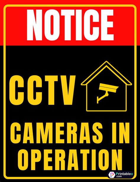 30 Security Camera Sign Printable Free Pdf