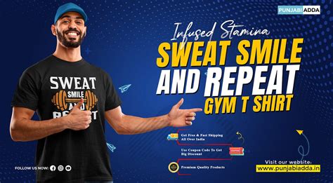 Repeat Resilience Sweat Smile And Repeat Gym T Shirt — Punjabi Adda