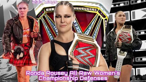 Ronda Rousey All Raw Womens Championship Defenses 1st Reign Youtube