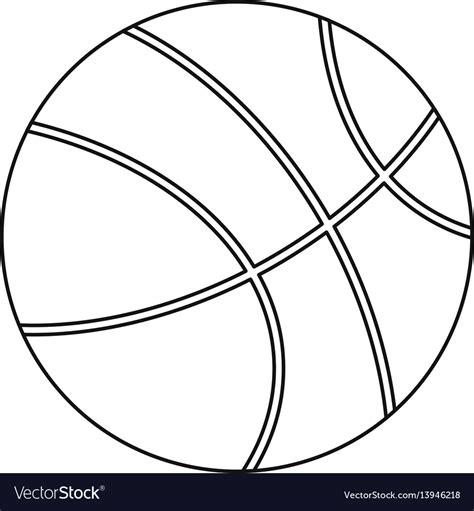 Basketball icon outline style Royalty Free Vector Image