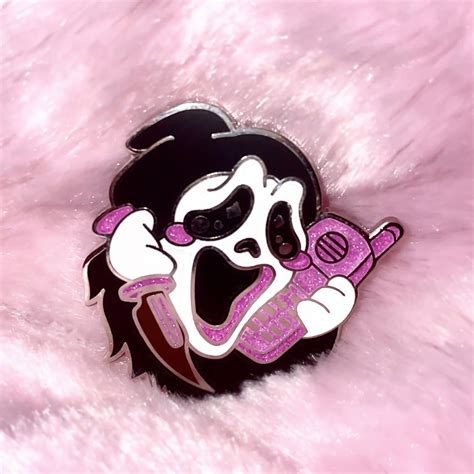 Scream Movie Ghostface Killer Hard Enamel Pin Aesthetic Pastel Goth