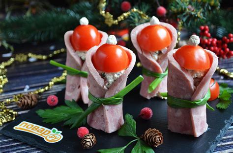 Закуска "Дедушки Морозы" - пошаговый рецепт с фото на Повар.ру