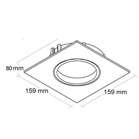 Spot Embutir Ar Quadrado Orient Vel Alum Nio Injetado Face Plana