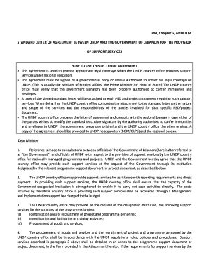 Fillable Online Undp Org This Agreement Is Used To Provide Appropriate